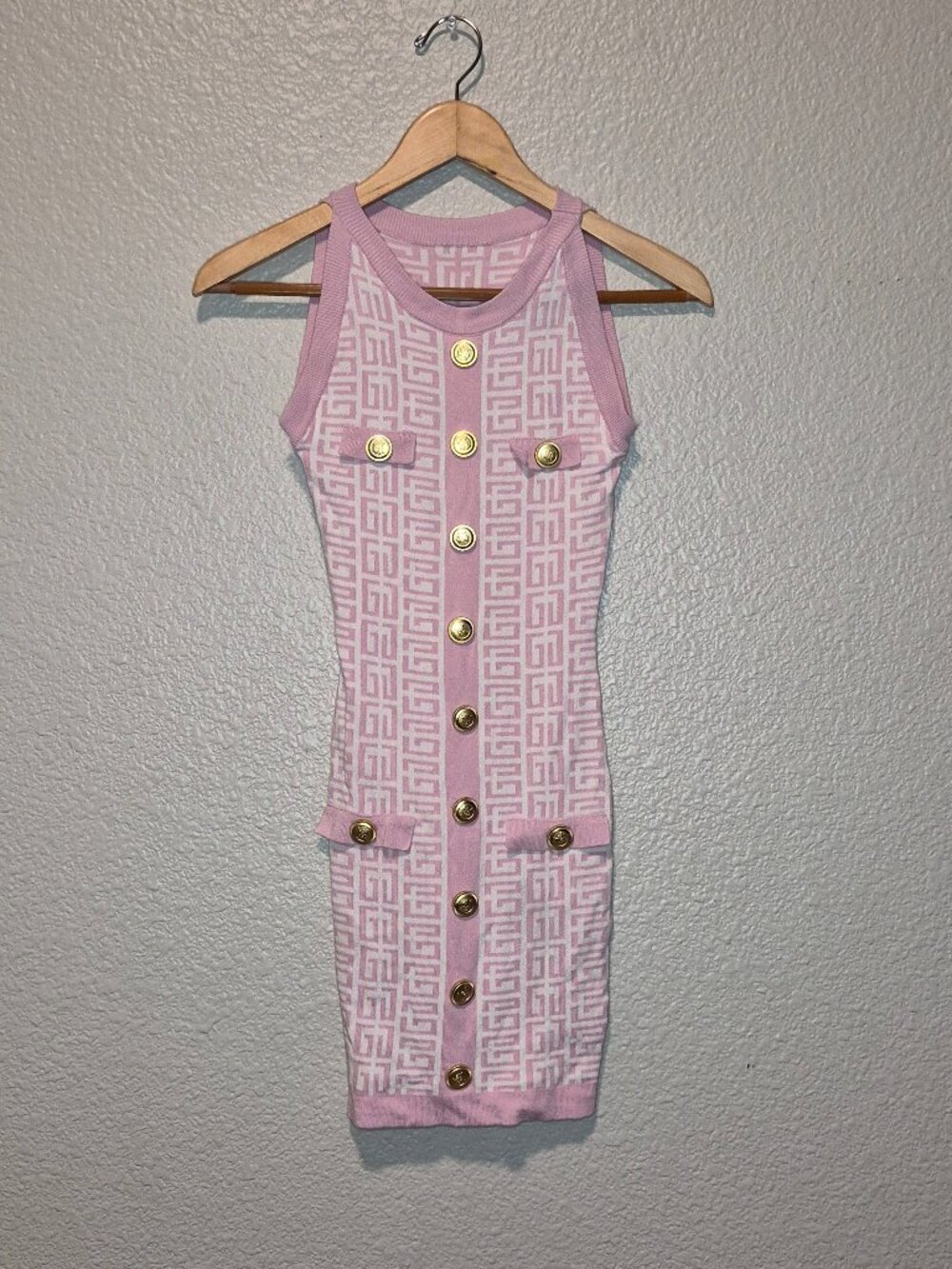 Immodel By HWA Womens Mini Dress W/ Gold Buttons Size: Small